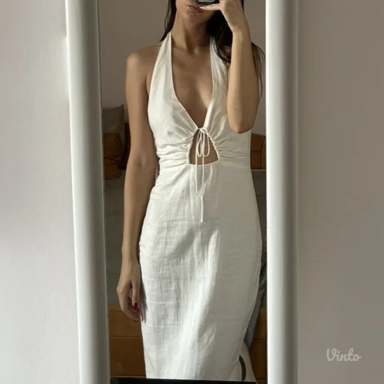 Bershka lanena haljina