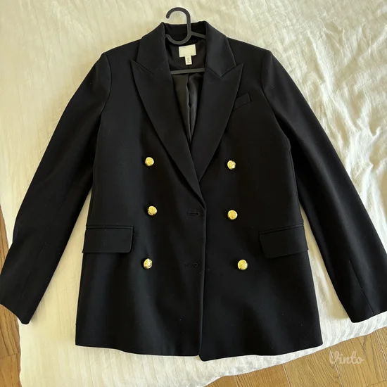 Crni sako sa dugmicima H&M