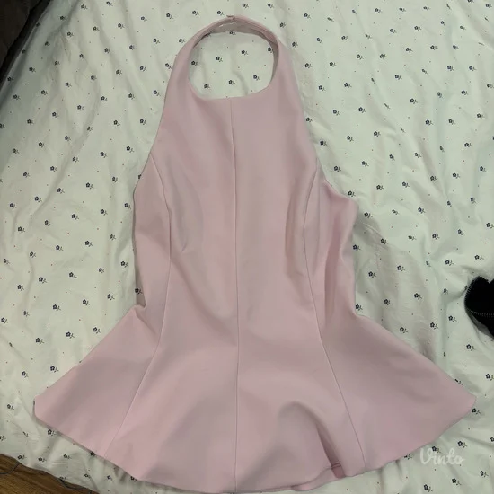 Zara roze peplum top