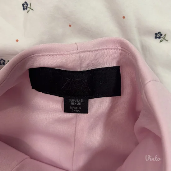 Zara roze peplum top