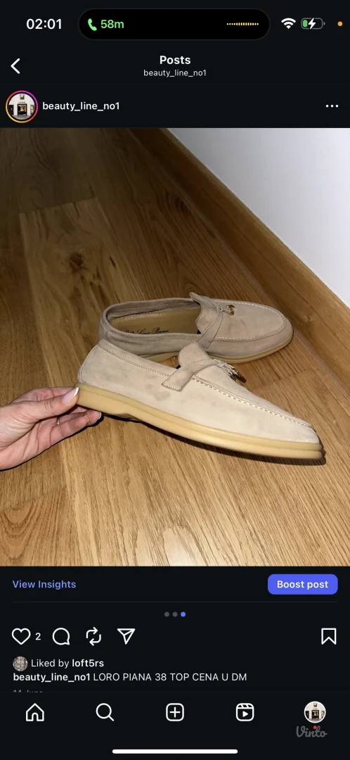 Loro piana mokasine 38 original