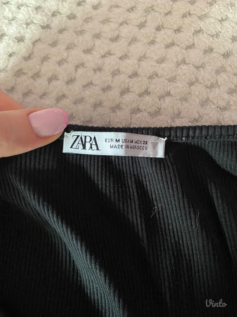 Zara crna korset bluza