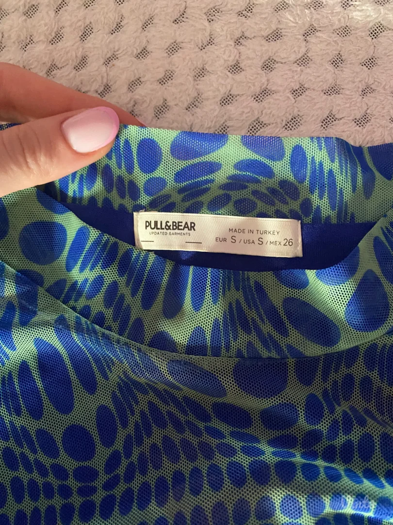 Pull&bear plavo zelena haljinica