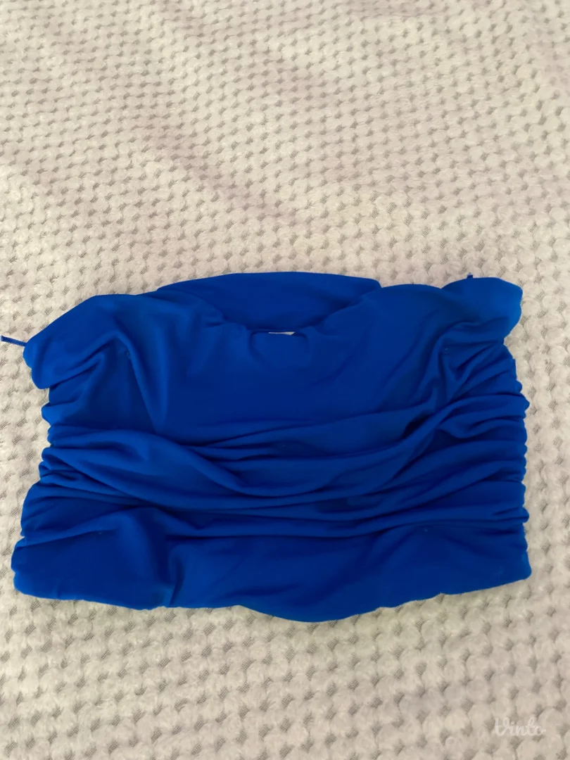 Pull&bear plavi korset top