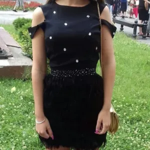 Svečana haljina sa perjem