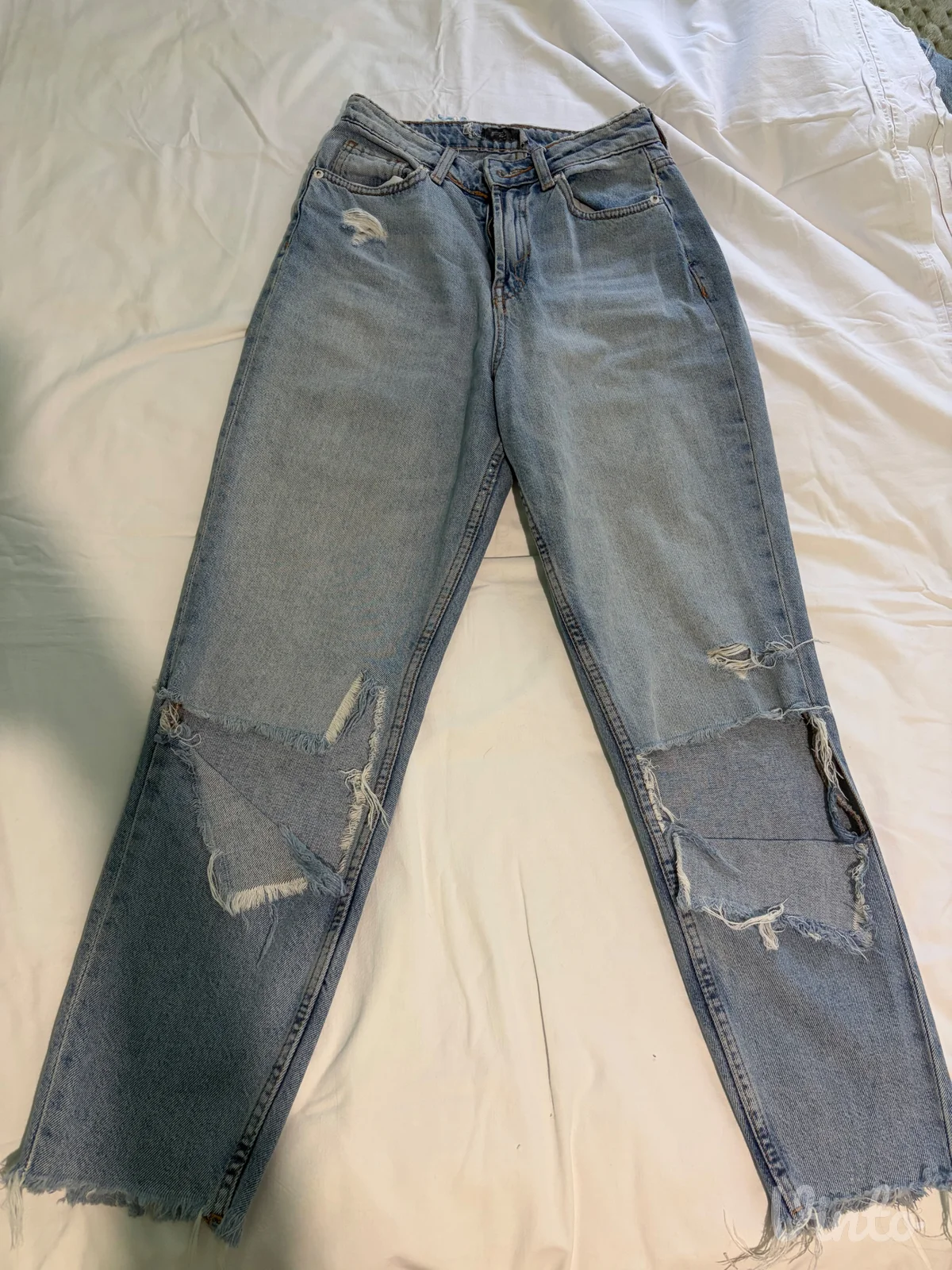 Pocepane mom jeans farmerke