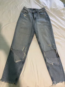 Pocepane mom jeans farmerke