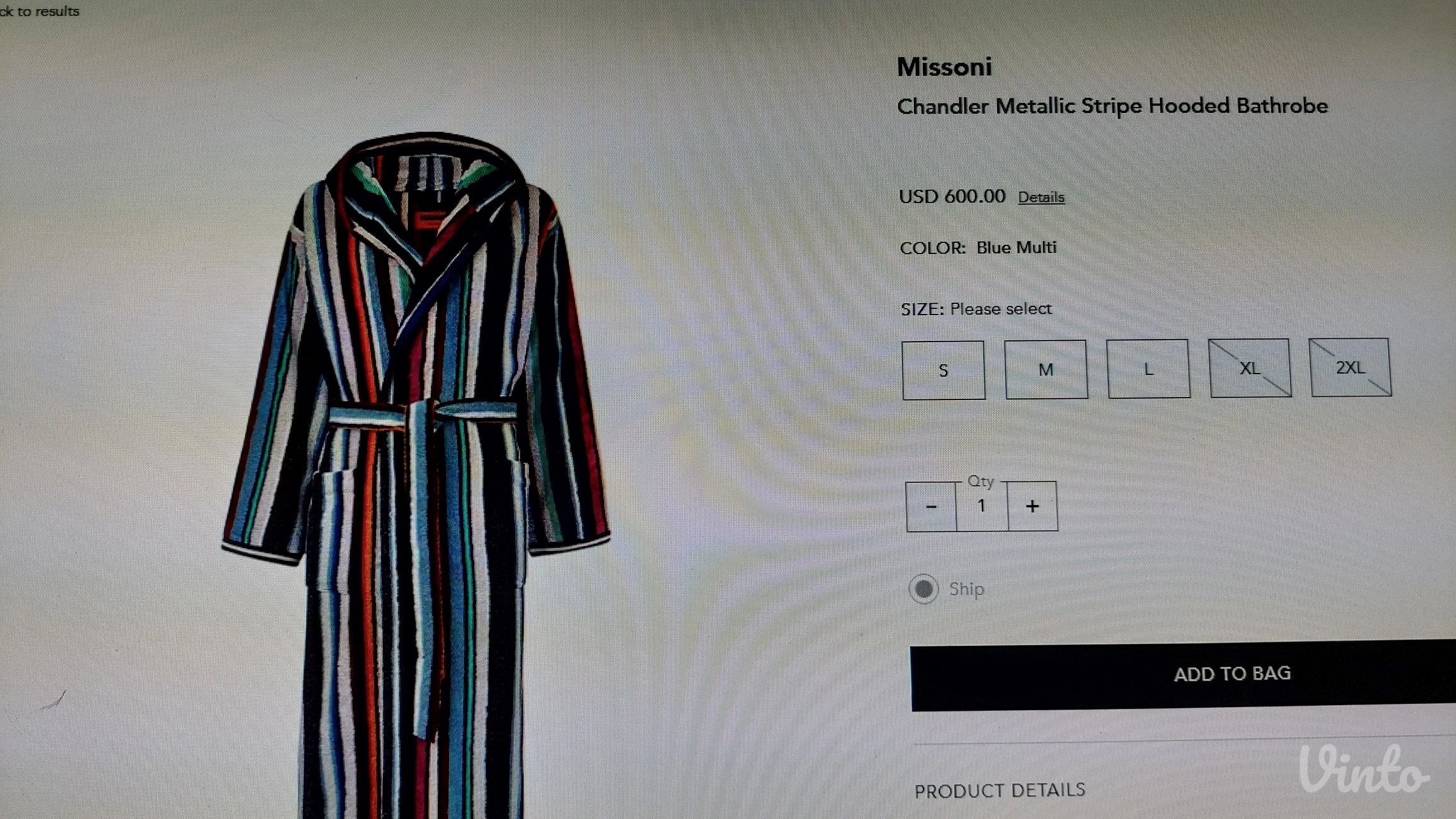 MISSONI bade mantil XXL nov