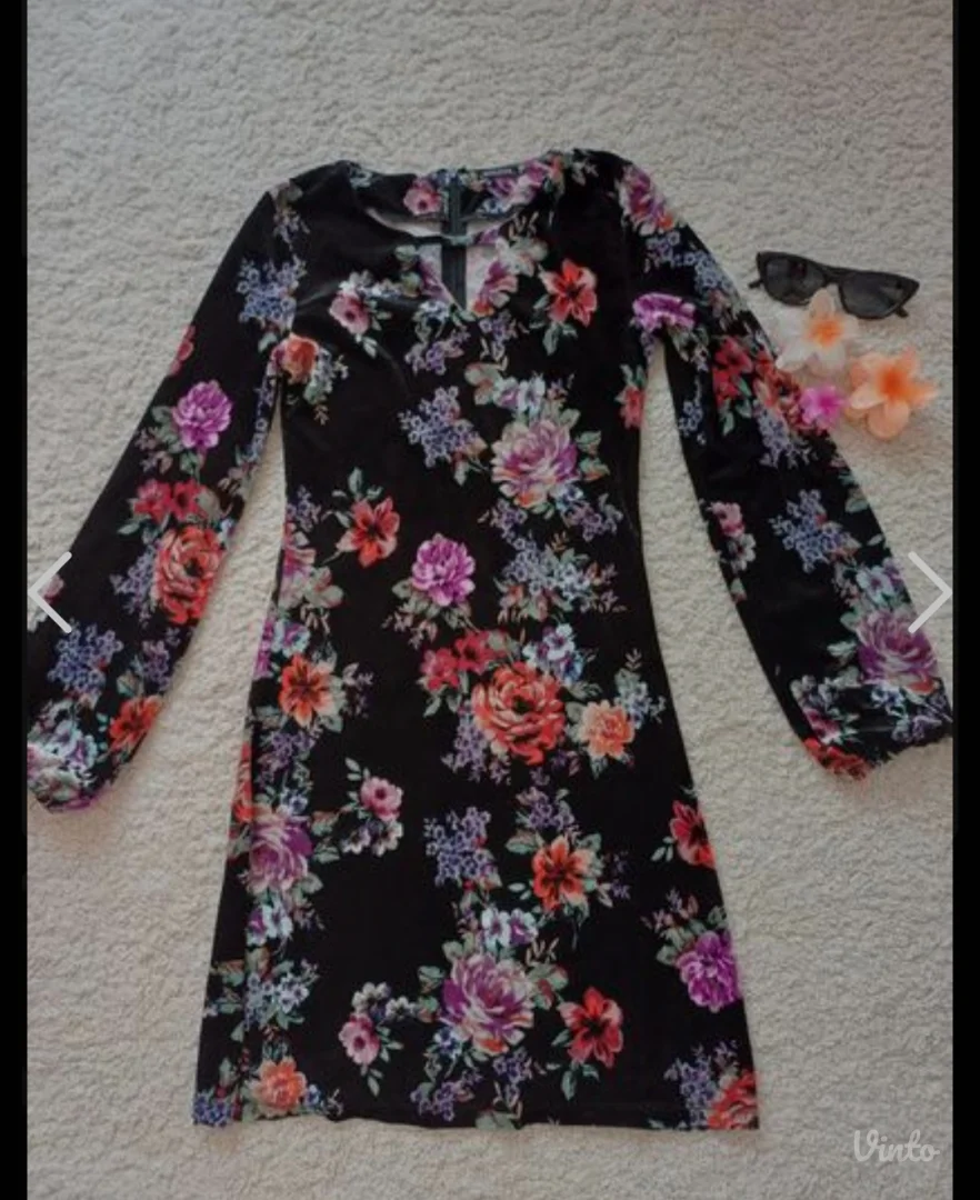 cvetna plišana haljina