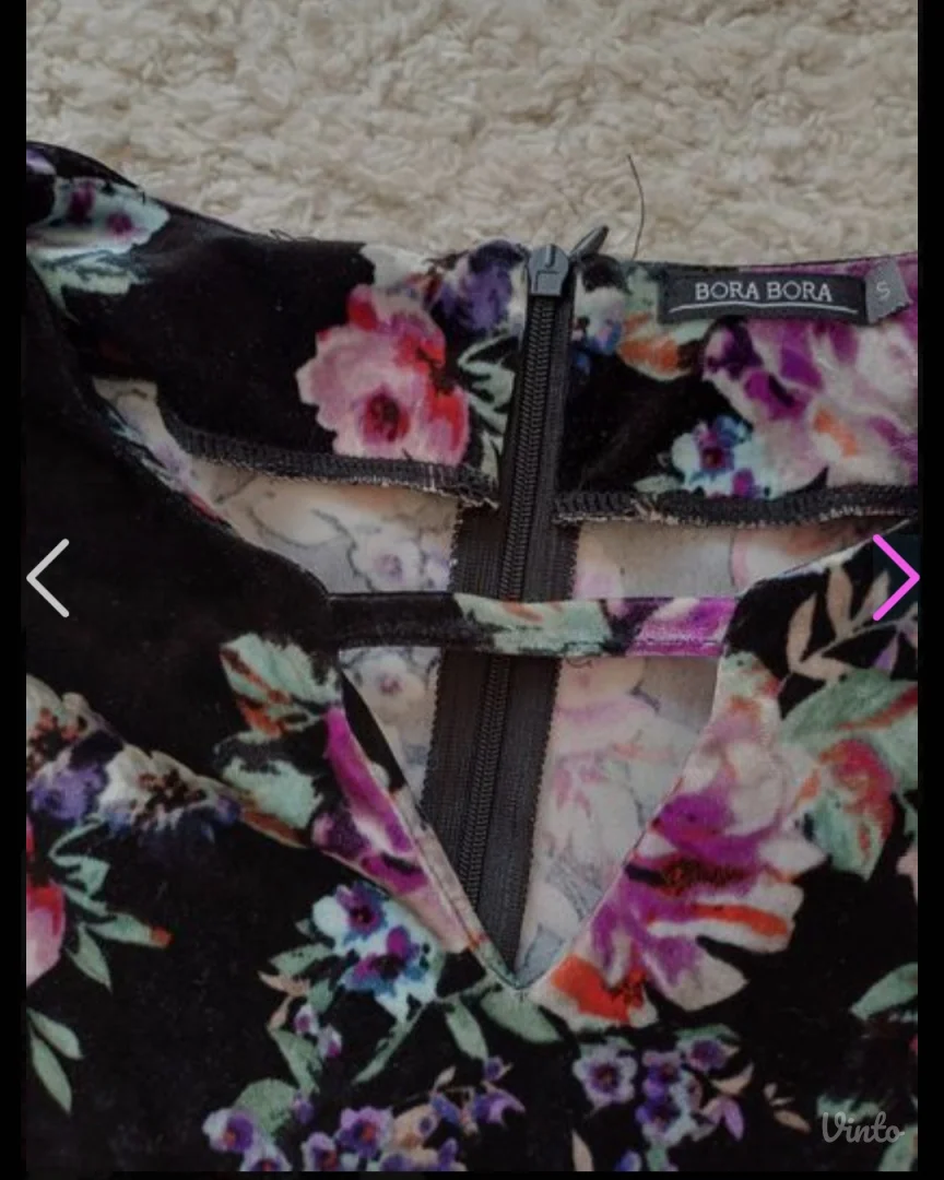 cvetna plišana haljina