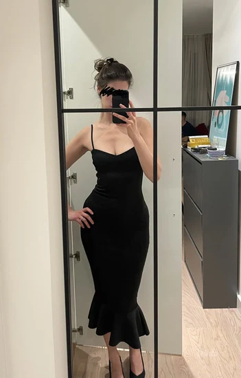 Blondy crna sirena haljina