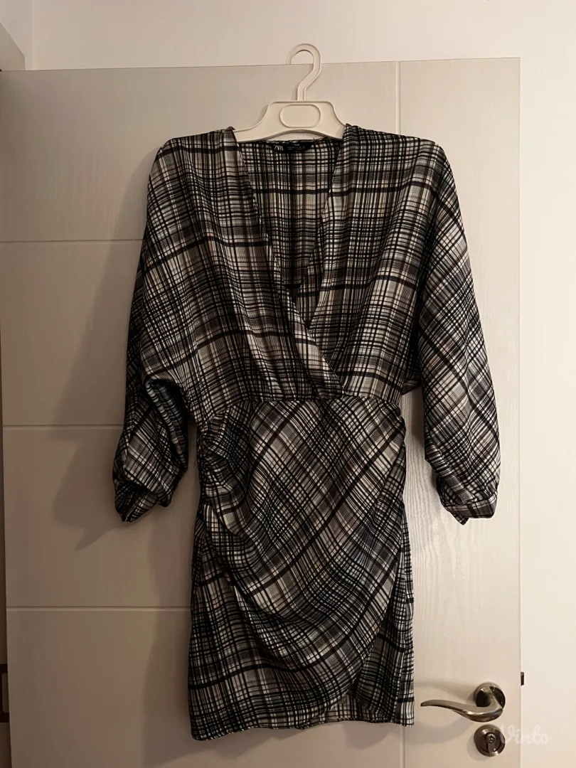 Zara - karirana ženska haljinica