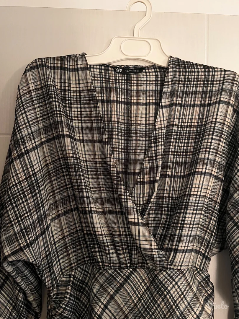 Zara - karirana ženska haljinica