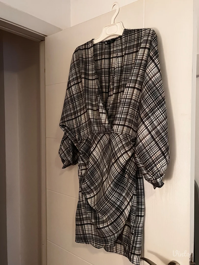 Zara - karirana ženska haljinica