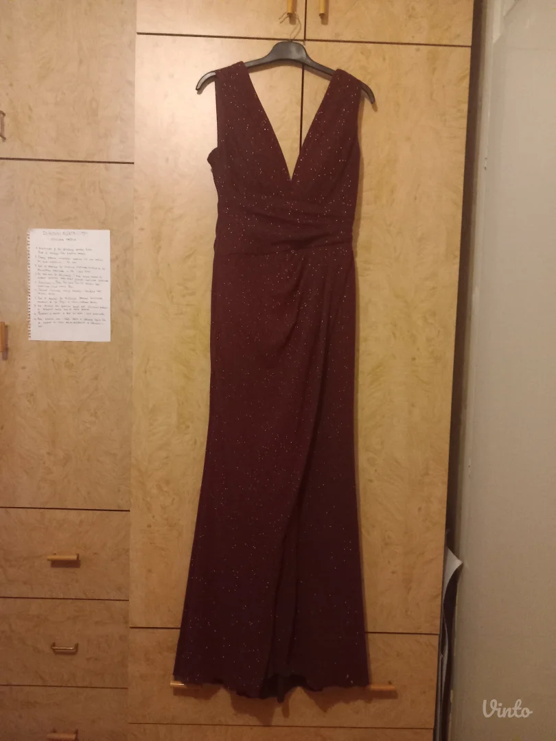 Elegantna bordo svečana haljina – idealna za svadbe i mature | 38