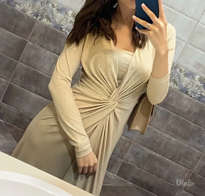 PS fashion zlatna haljina