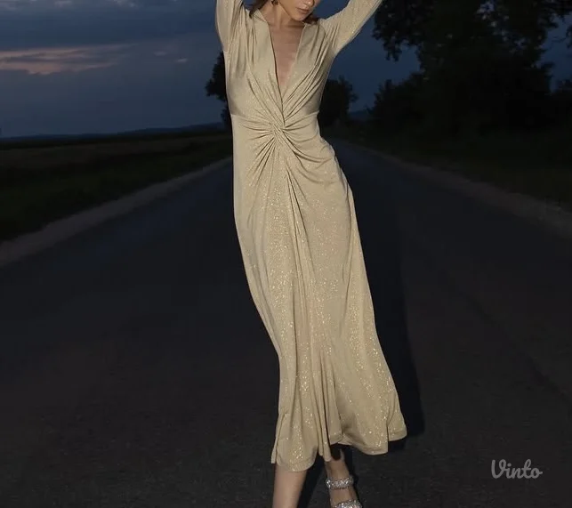 PS fashion zlatna haljina