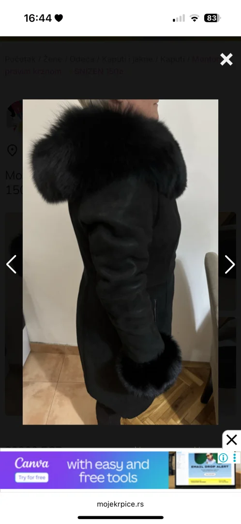 Monton od pravog krzna