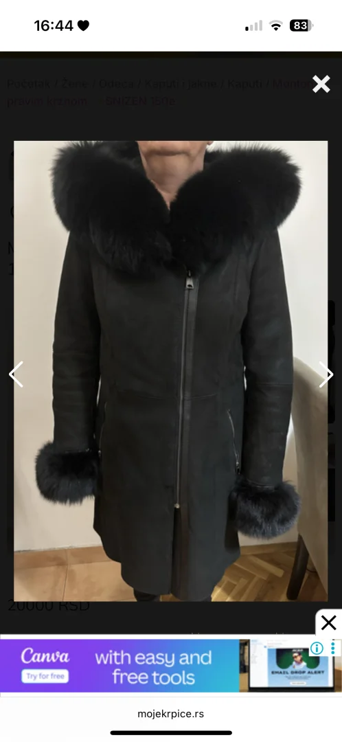 Monton od pravog krzna