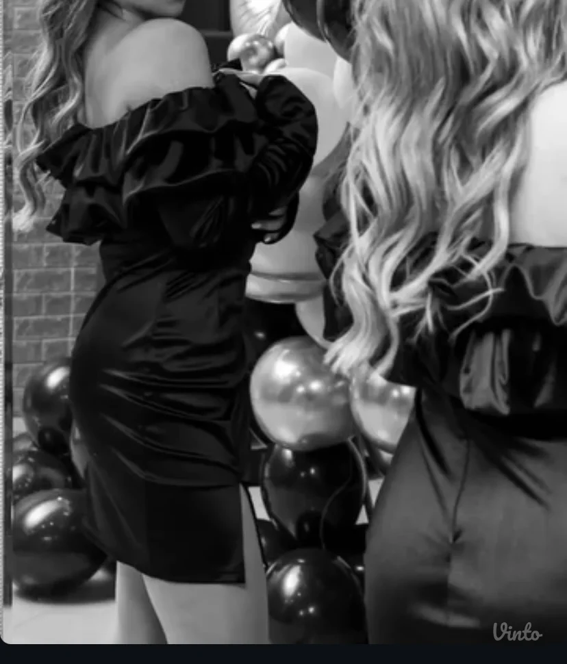 Crna haljina sa rukavima