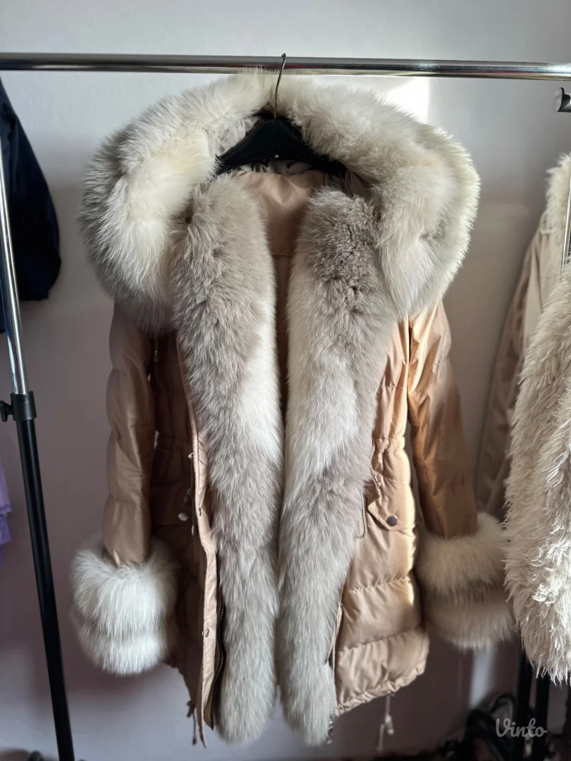 Jakna parka sa prirodnim krznom
