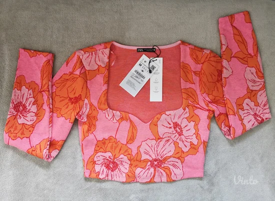 Zara crop majica NOVO