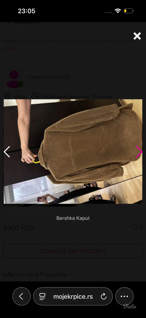 Bershka kaput