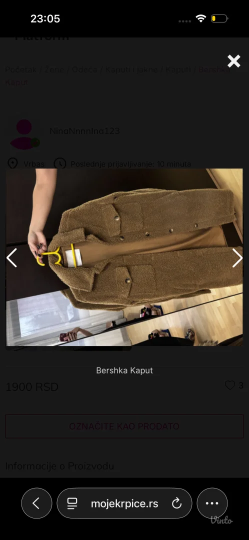 Bershka kaput