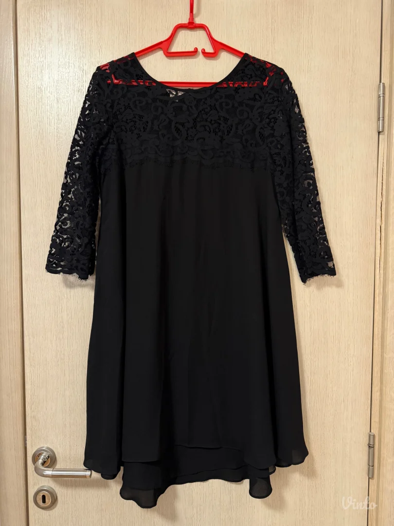 Crna haljina sa cipkom