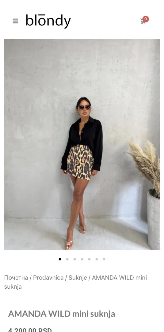 Blondy mini suknja L