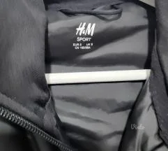 H&M jakna, sportska,crna,sa kapuljačom