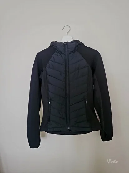 H&M jakna, sportska,crna,sa kapuljačom