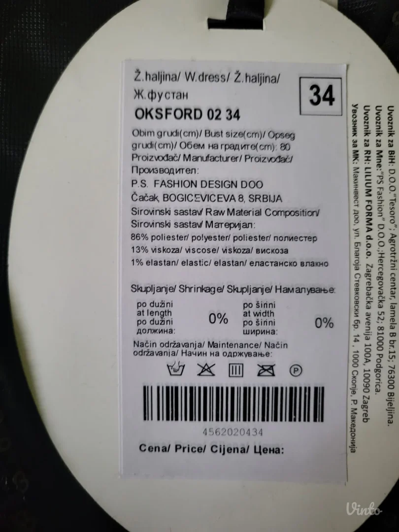 PS Fashion crna haljina-novo