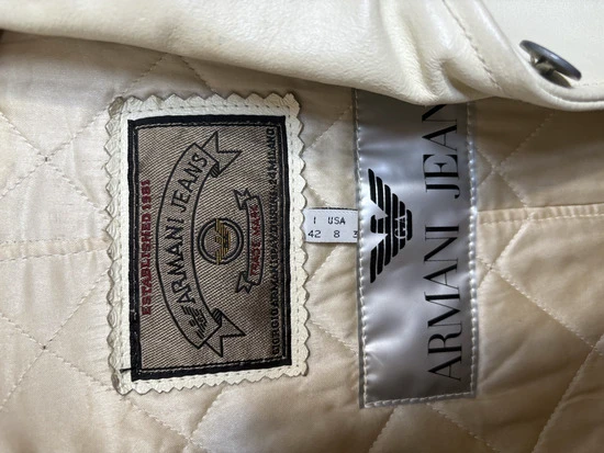 Vintage Armani Jeans kožna jakna