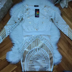 Haljina sa zlatnim printom