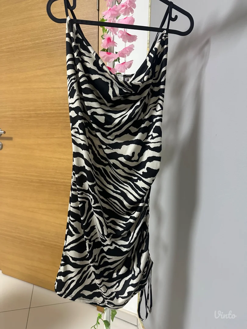 kratka zebra haljina