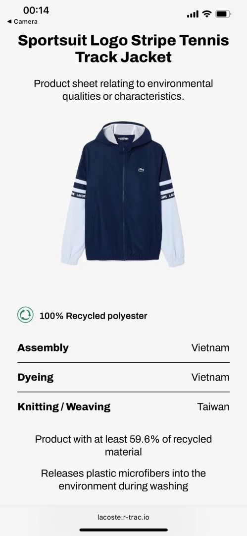 Lacoste original jaknica novo XL