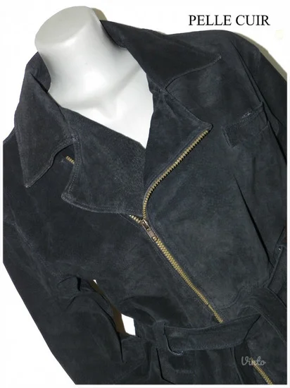 **PELLE CUIR**postavljena kratka kožna jakna-vel.S-36