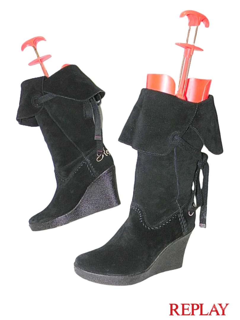 **REPLAY**kožne duge čizme-ortoped peta br.40