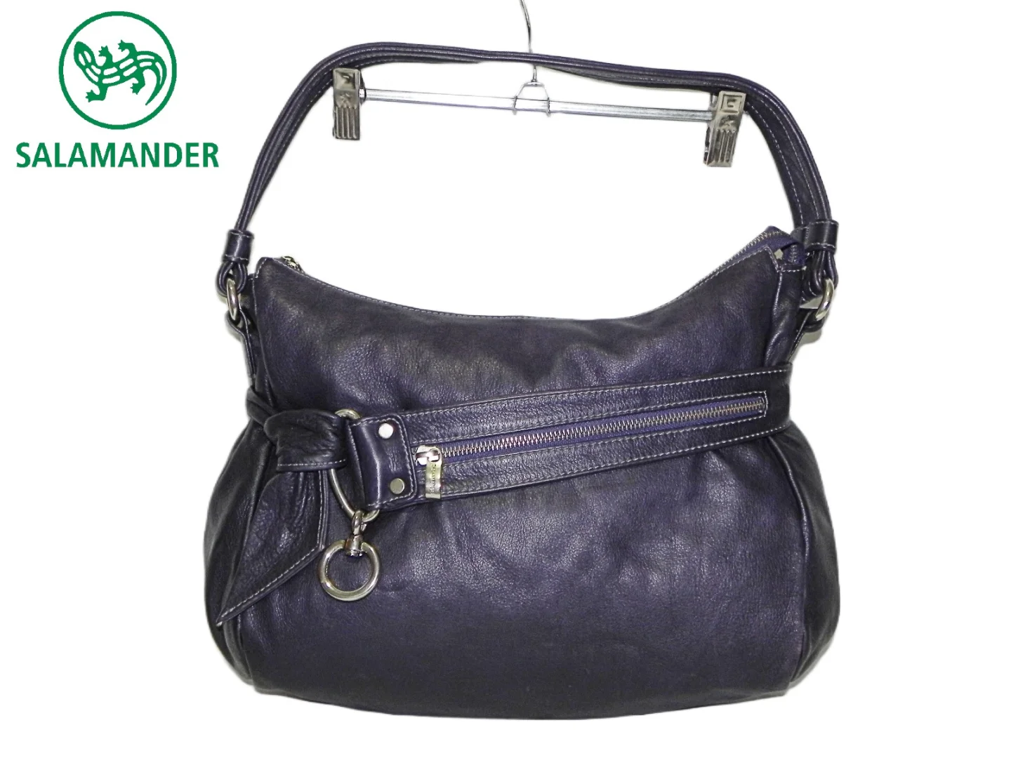 *SALAMANDER**kožna torba – tamno ljubičasta, hobo model