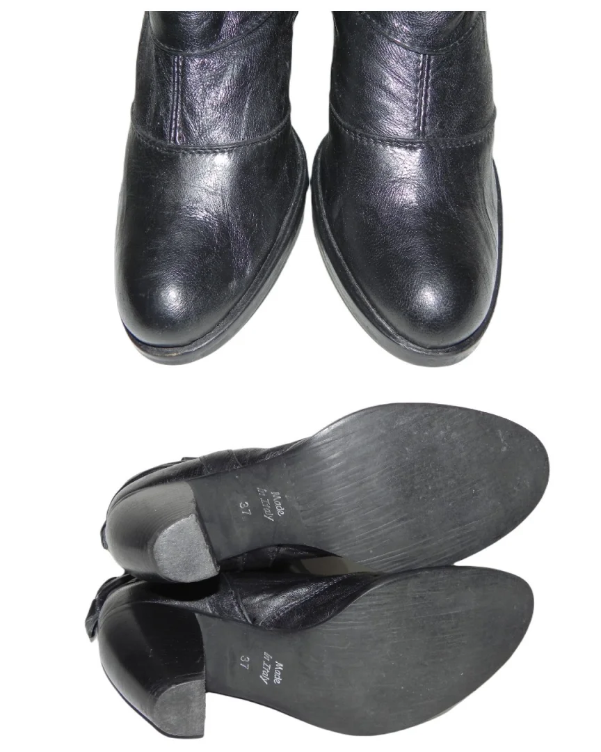 *EXS-Made in Italy*kožne kratke čizme-kaubojke br.37