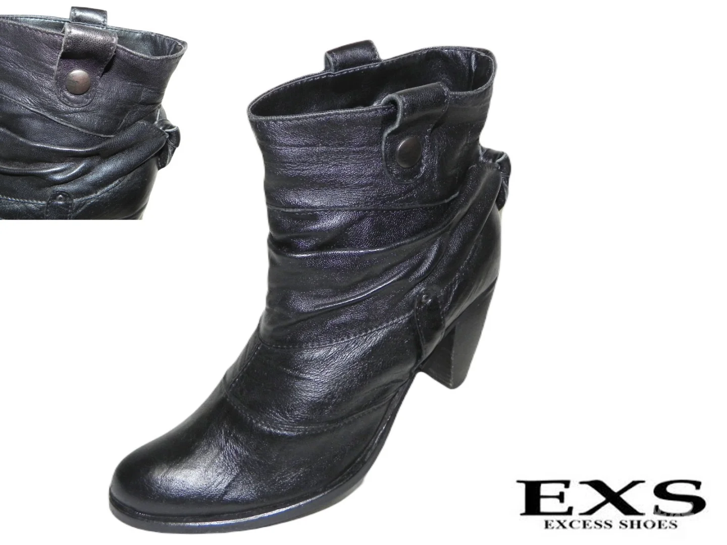 *EXS-Made in Italy*kožne kratke čizme-kaubojke br.37