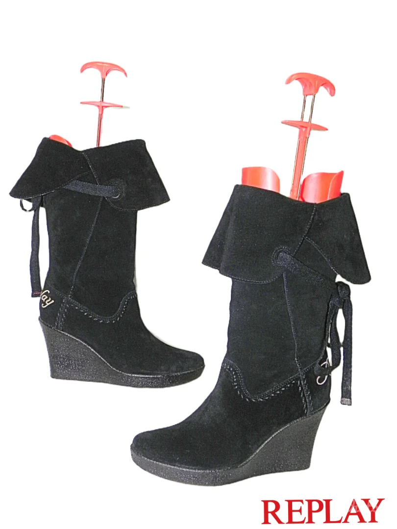 **REPLAY**kožne duge čizme-ortoped peta br.40