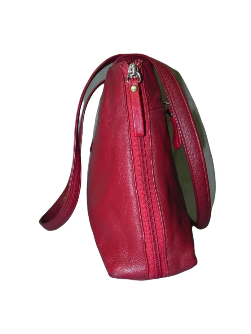 **BODENSCHATZ bags&more**kožna bordo torba preko ramena