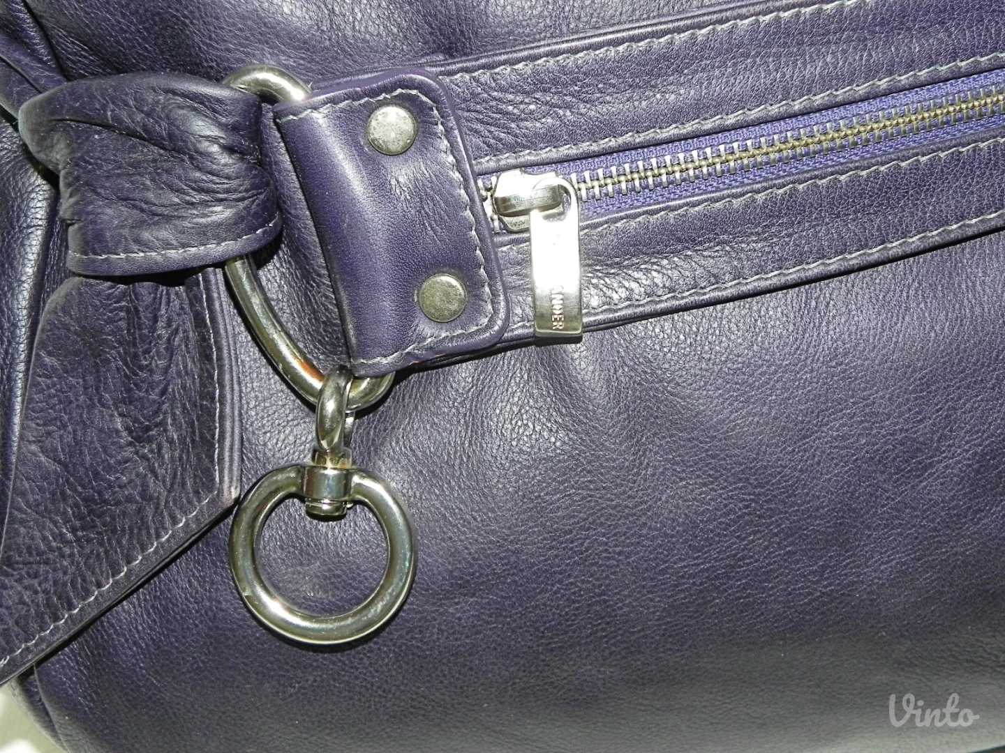 *SALAMANDER**kožna torba – tamno ljubičasta, hobo model