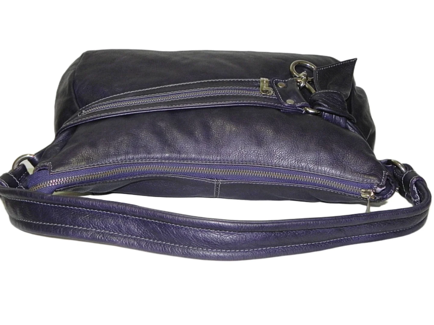 *SALAMANDER**kožna torba – tamno ljubičasta, hobo model