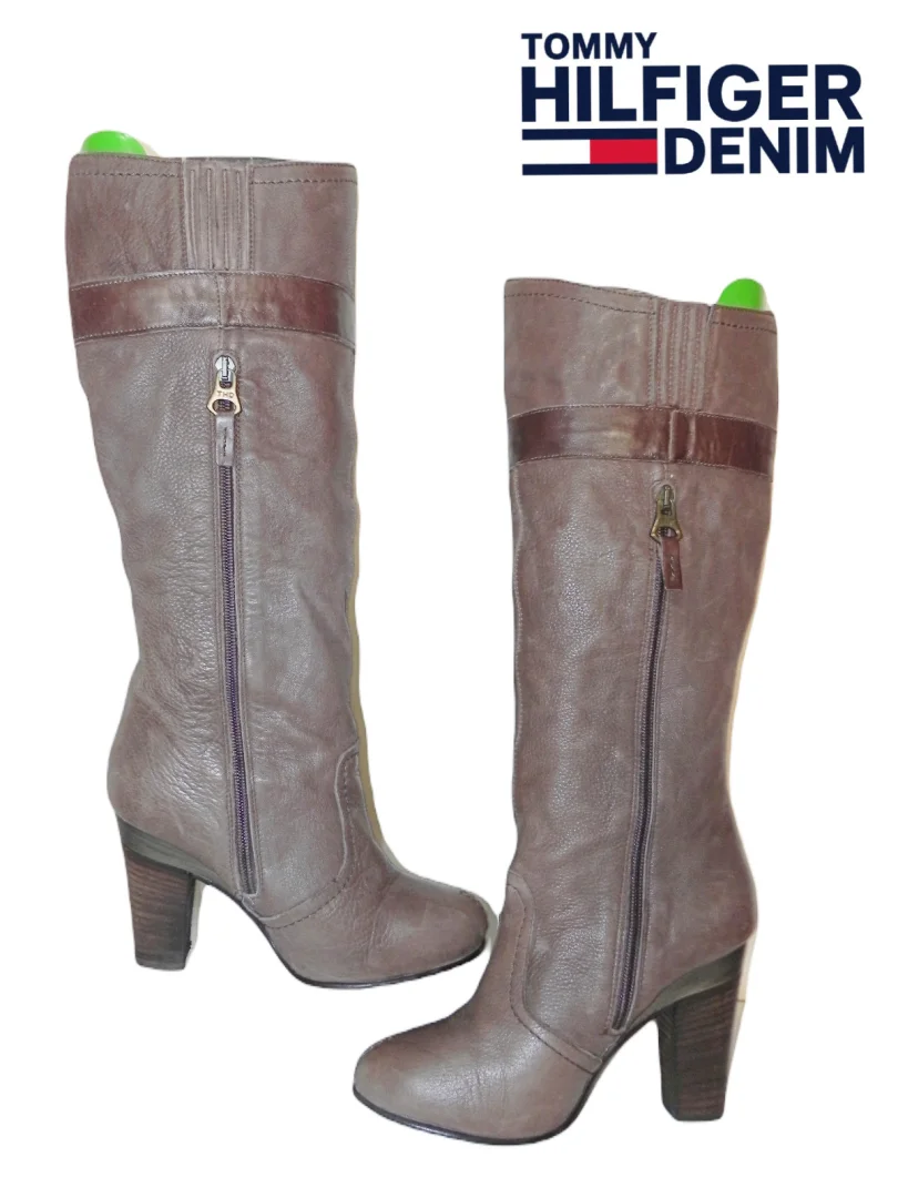 **TOMMY HILFIGER**savršene,kožne duge čizme br.38