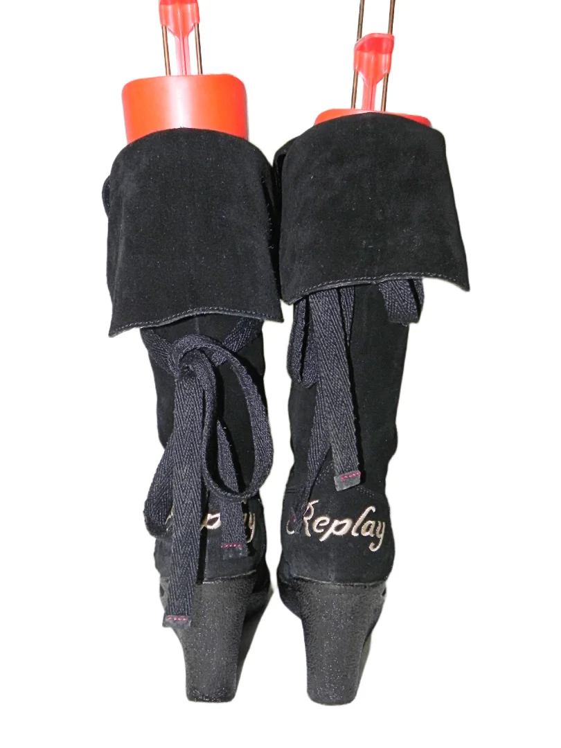 **REPLAY**kožne duge čizme-ortoped peta br.40