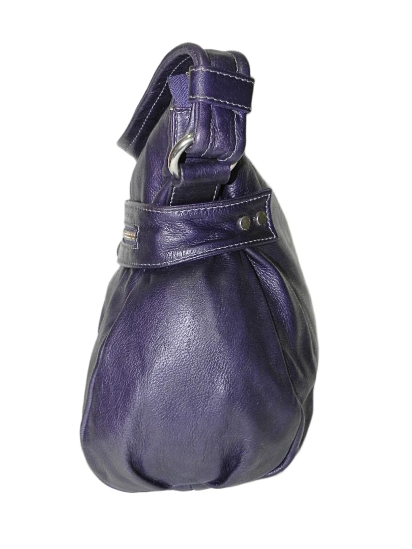 *SALAMANDER**kožna torba – tamno ljubičasta, hobo model