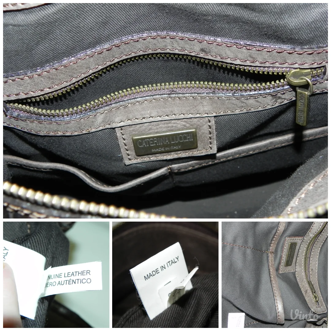 **CATERINA LUCCHI**kožna torba–čokoladno braon, Italija